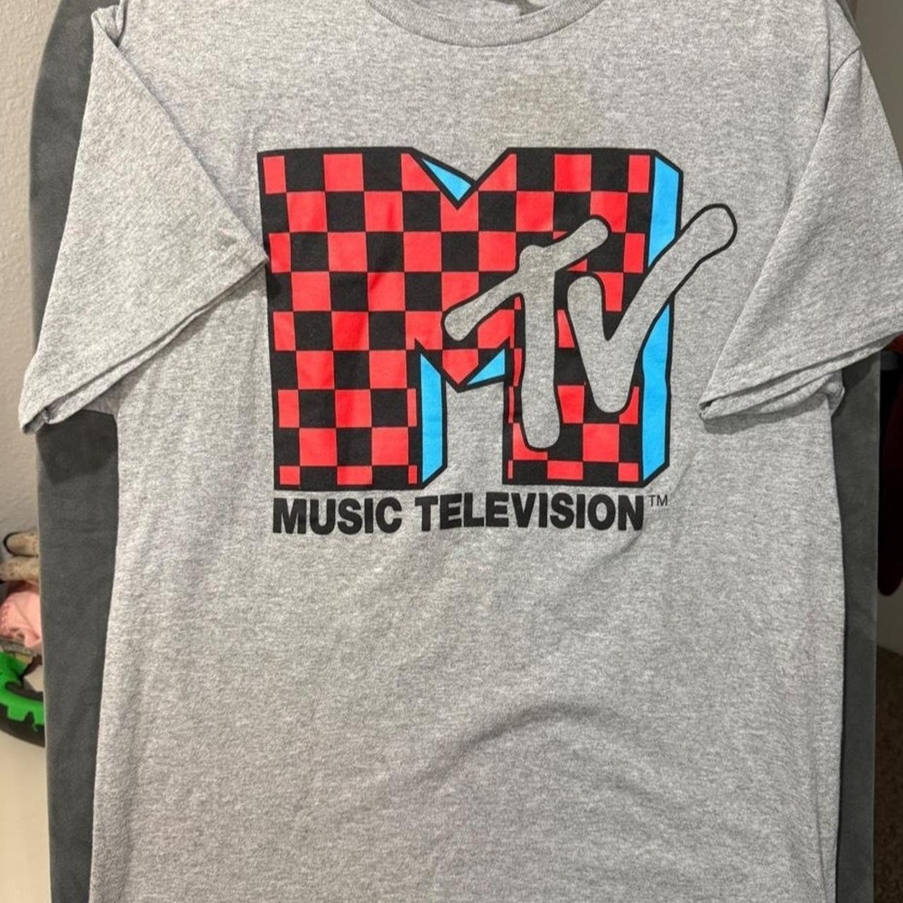 Y2K inspired MTV checked t-shirt. Unisex. No flaws. Ships fast
